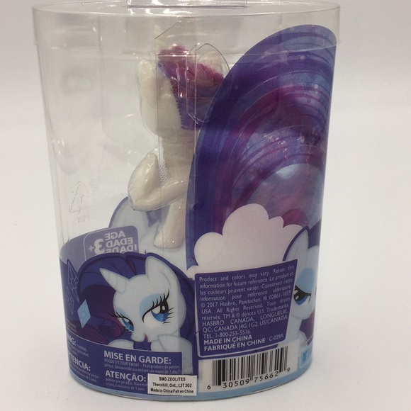 My Little Pony MLP Rarity White Purple Mane & Tail Hasbro New in Package - Picture 4 of 9